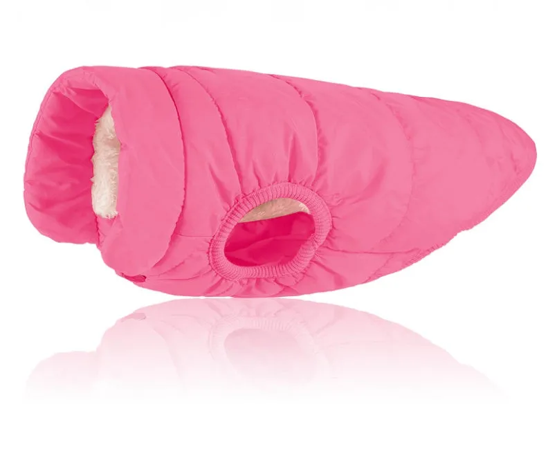 Cotton dog vest for small to medium dogs in red, blue, and brown colours