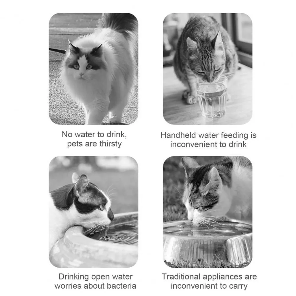 Orange and white portable pet water bottle with attached food container for dogs and cats