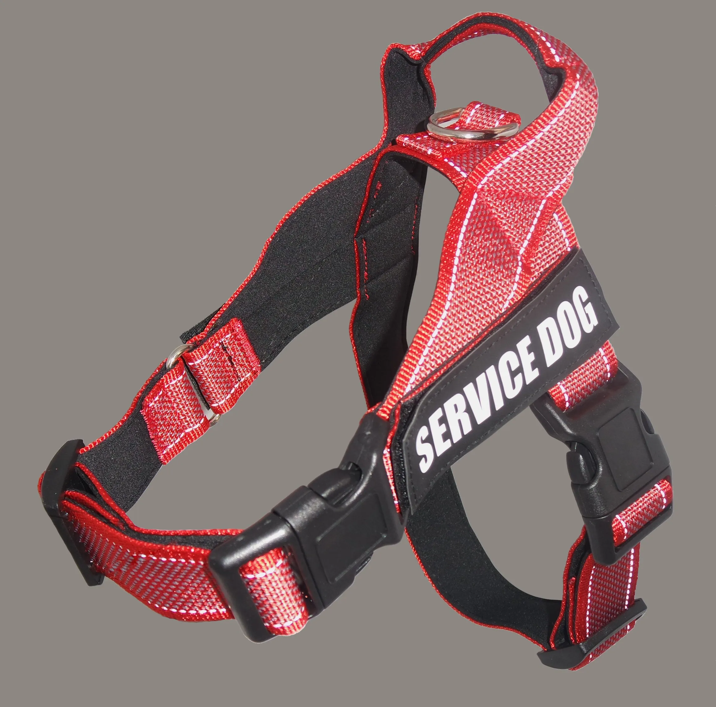 Personalise pet harness reflective adjustable vest for dogs, black colour, side view