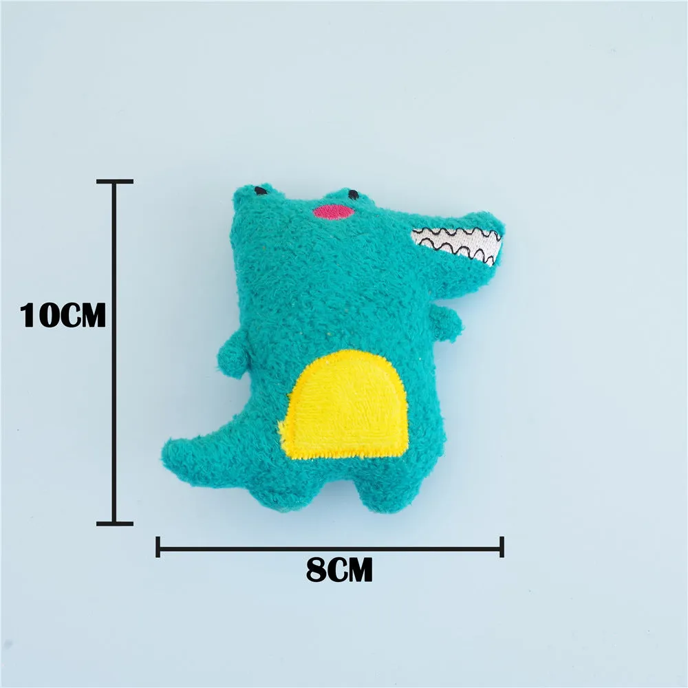Cat voice interactive plush dinosaur cat toy with sounding airbag, green crocodile colour option