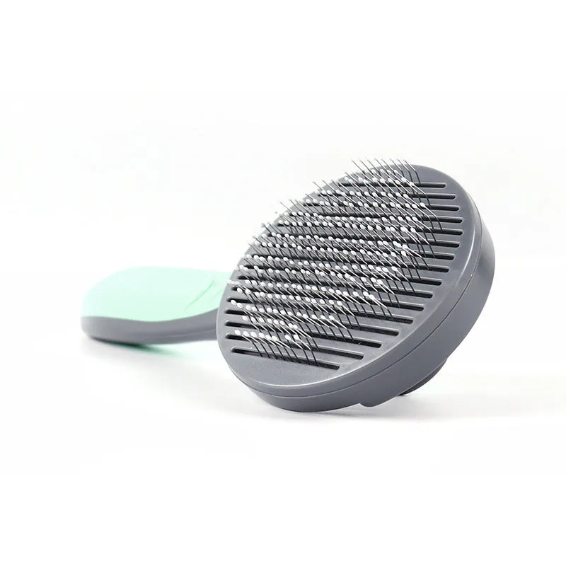 Stainless steel pin comb for dog and cat hair removal, 19.3cm, fresh mint colour