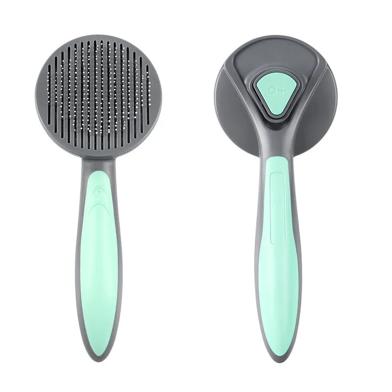 Stainless steel pin comb for dog and cat hair removal, 19.3cm, fresh mint colour