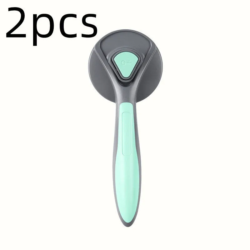 Stainless steel pin comb for dog and cat hair removal, 19.3cm, fresh mint colour