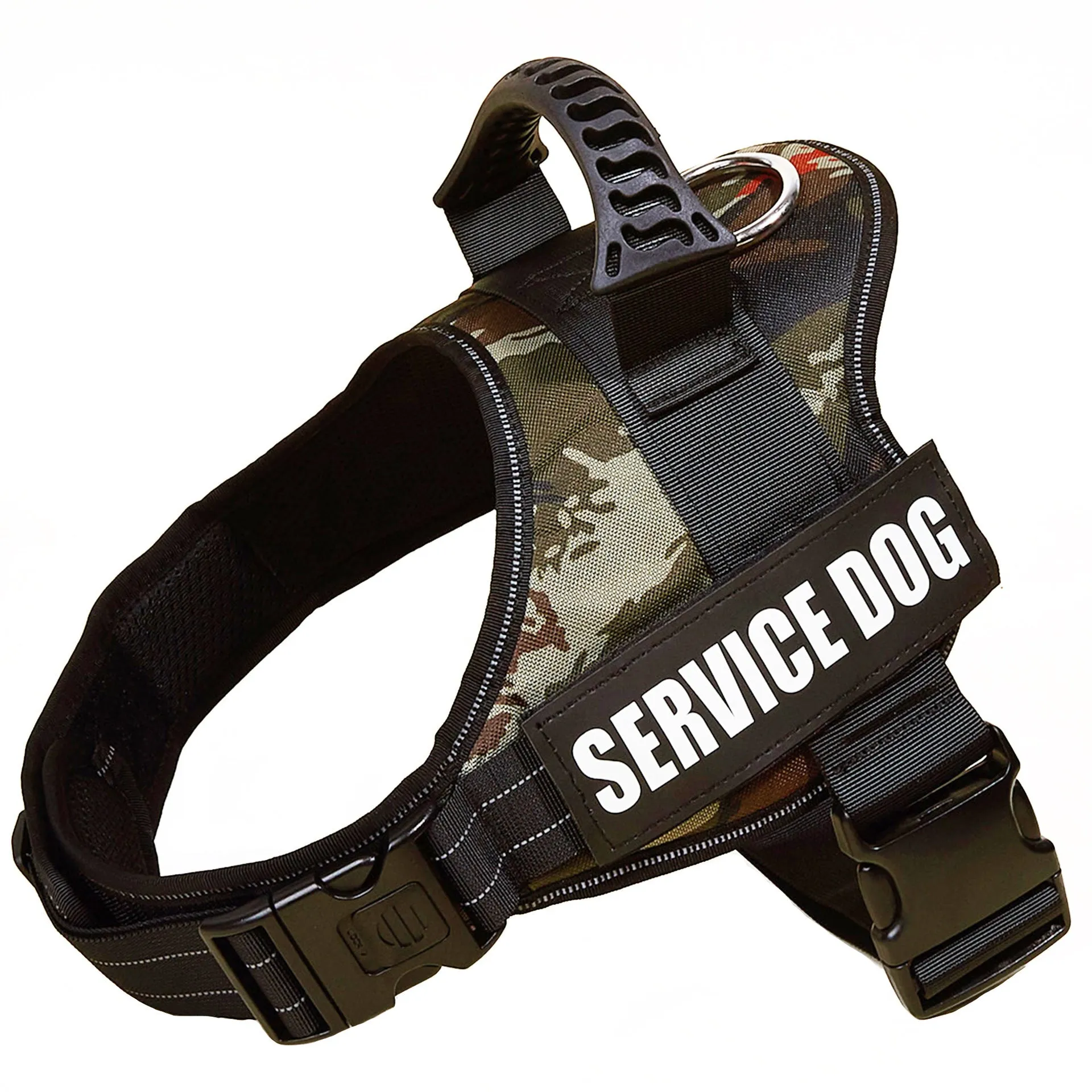Nylon dog chest brace harness with Velcro strap in multiple sizes for large dogs