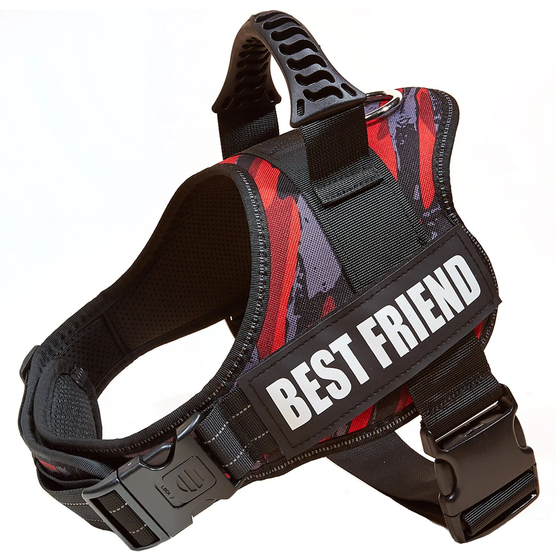 Nylon dog chest brace harness with Velcro strap in multiple sizes for large dogs