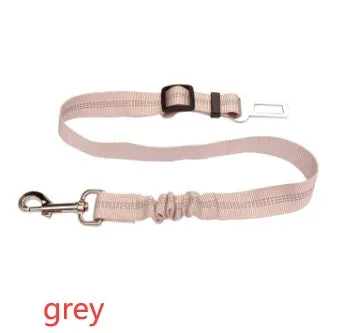 Reflective cushioning dog car seat belt 70x2.5cm high-strength polyester with alloy chrome-plated buckle