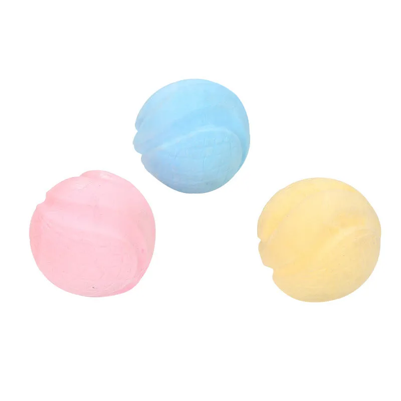 TPR foam solid dog toy ball in blue, suitable for medium and large dogs