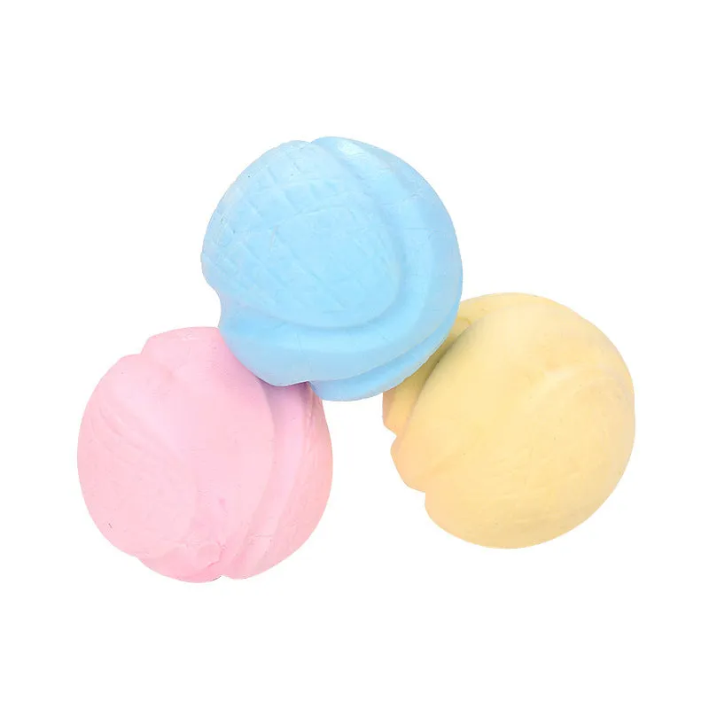 TPR foam solid dog toy ball in blue, suitable for medium and large dogs