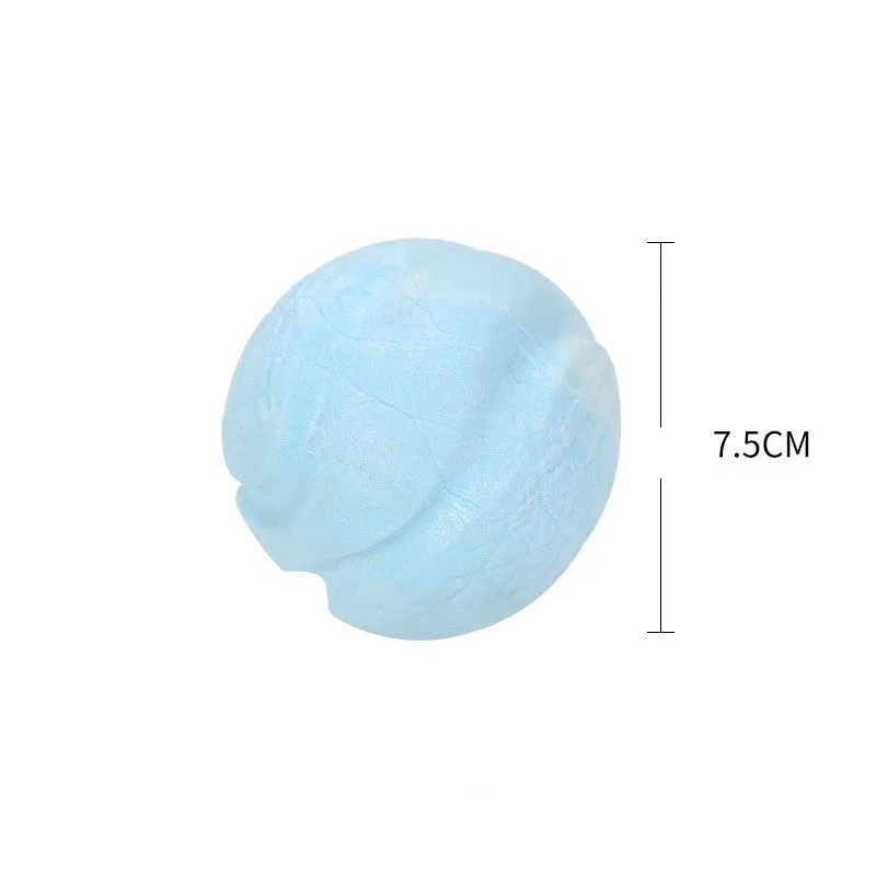 TPR foam solid dog toy ball in blue, suitable for medium and large dogs