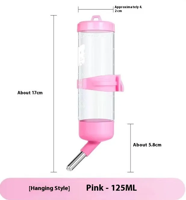 Green ball kettle leak-proof water feeder for small pet cages, shown with a 60ml glass tube.