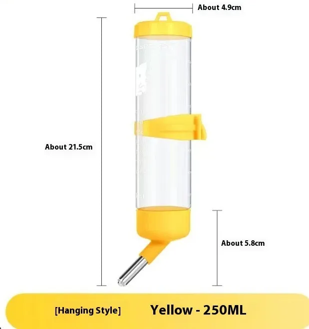 Green ball kettle leak-proof water feeder for small pet cages, shown with a 60ml glass tube.