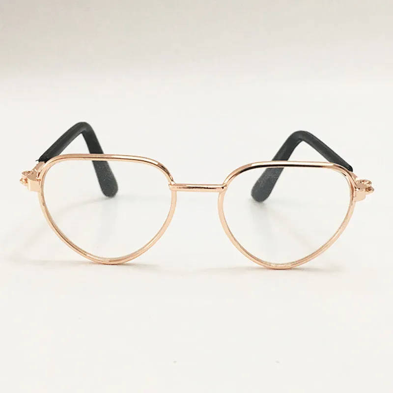 Creative fashion mini pet cat sunglasses with metal frame, spring temples, and round lenses in a colourful style