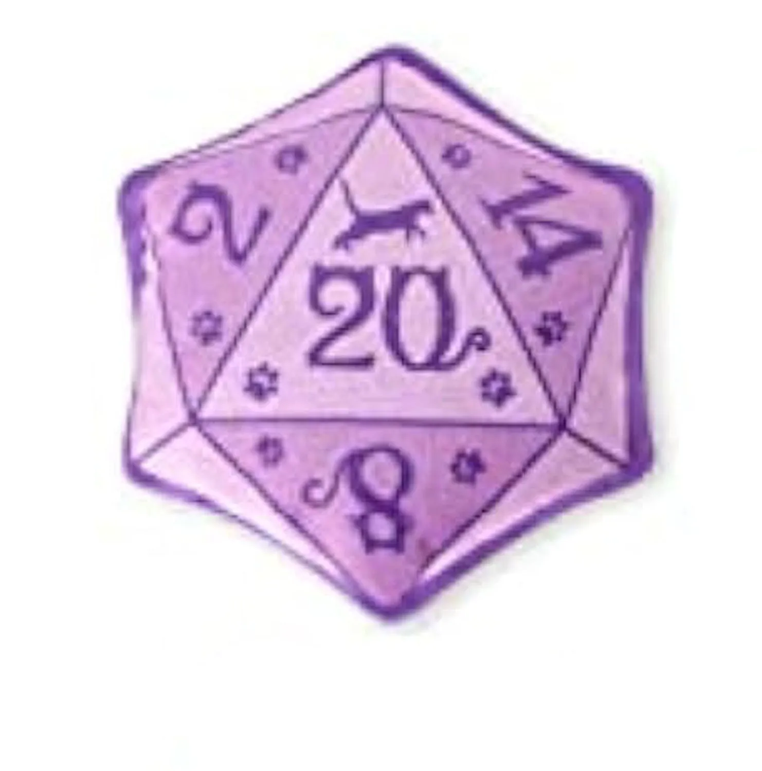 Blue dice-shaped catnip toy with dot markings on cube faces