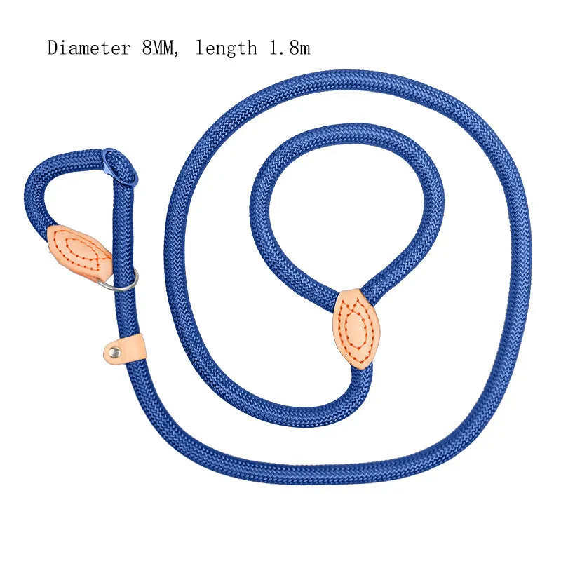 Specialised blast race dog training leash with automatic tightening rope collar in multiple colour options.