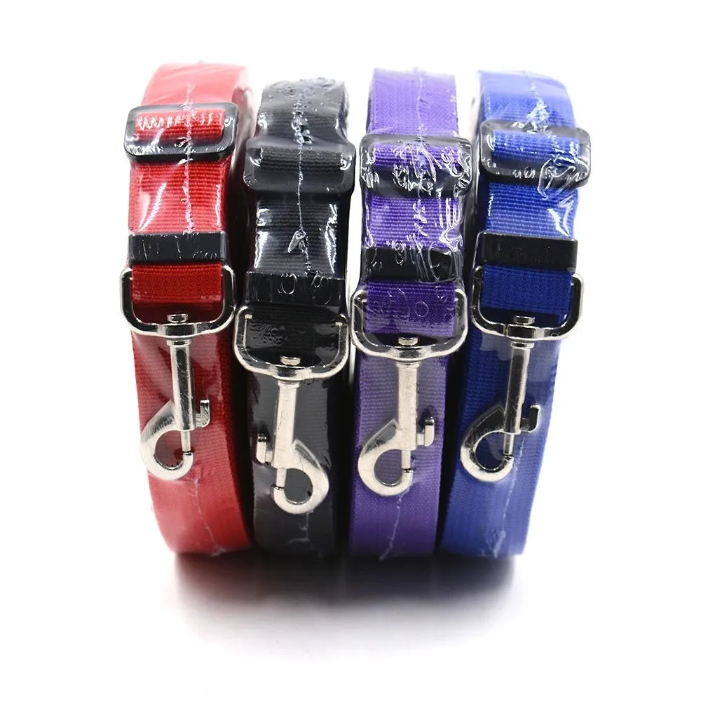 Lengthened PP pet leash in black colour on white background