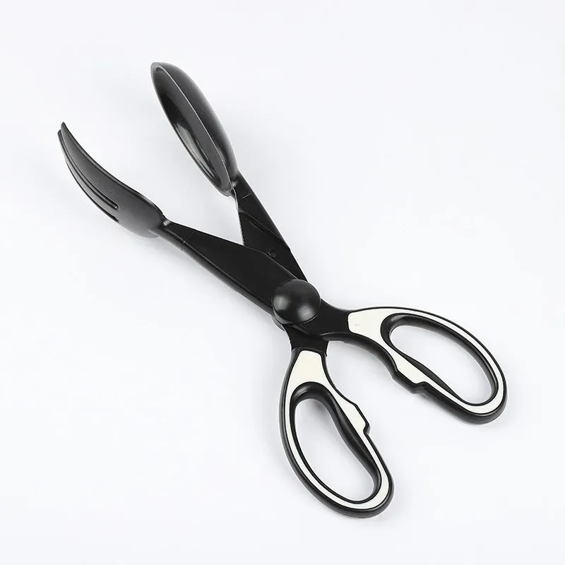 Pet poop clip with long handle tongs in yellow picking up dog waste from grass, 30x10x4cm PVC tool