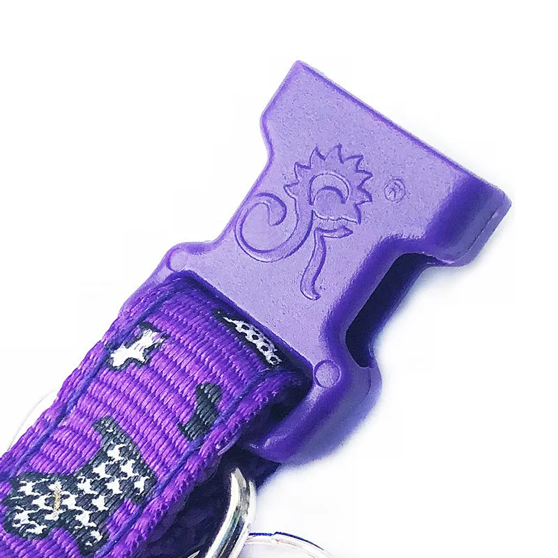 Patch bell collar for pets, width 1.0cm, adjustable 19-32cm, PP material, cartoon style
