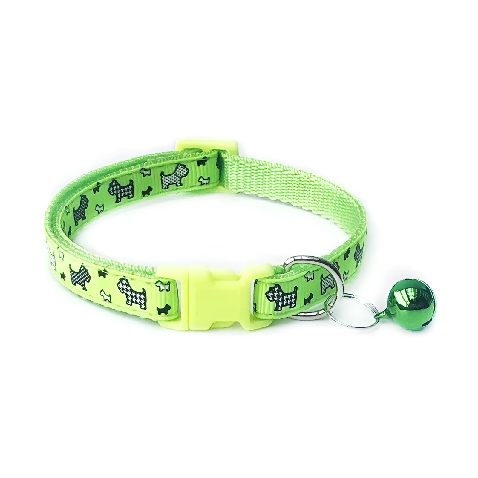 Patch bell collar for pets, width 1.0cm, adjustable 19-32cm, PP material, cartoon style