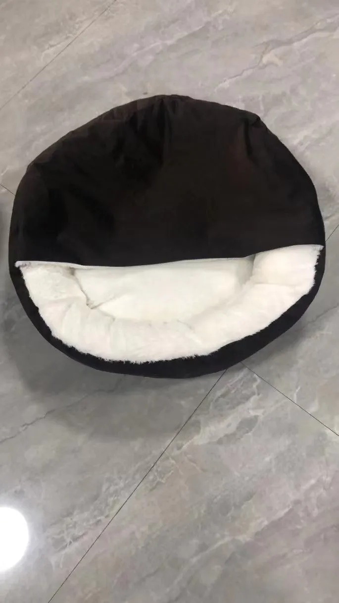 Classic quilt pet bed cover in suede and plush with 60x60x18cm size