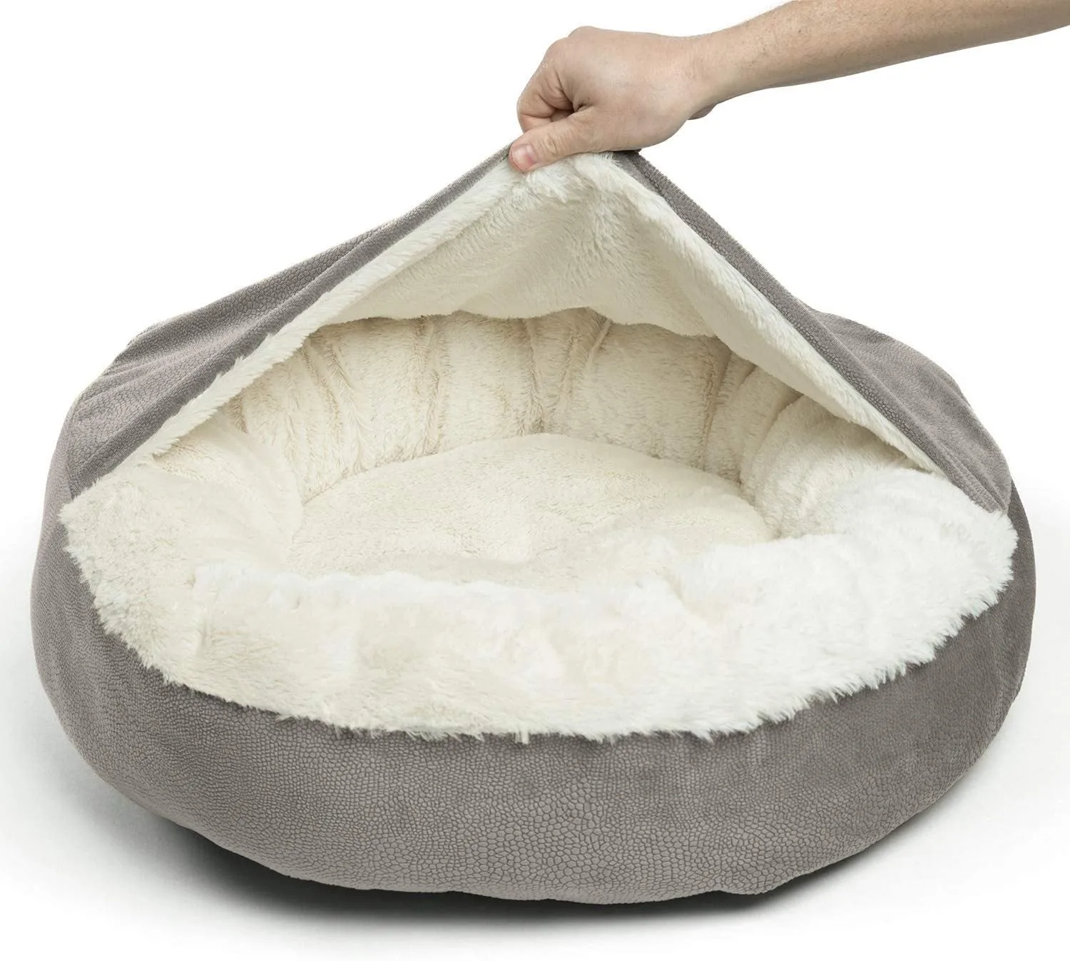 Classic quilt pet bed cover in suede and plush with 60x60x18cm size