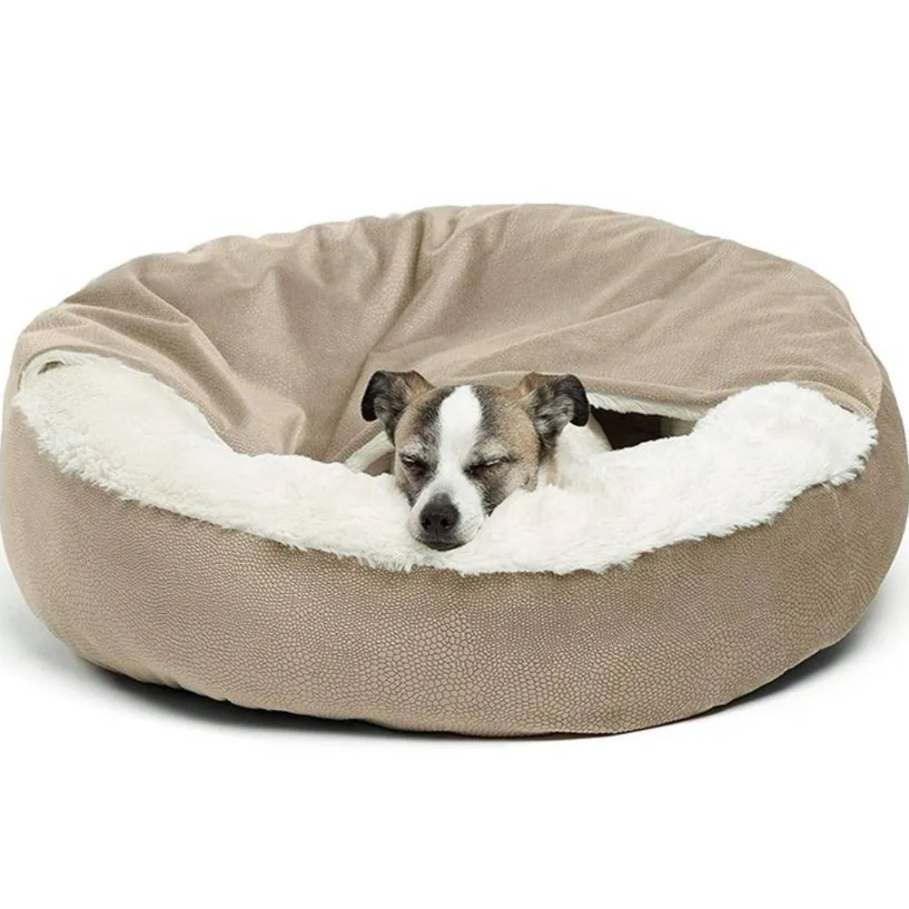 Classic quilt pet bed cover in suede and plush with 60x60x18cm size