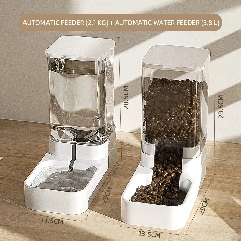 Plastic cat and dog water dispenser automatic feeder with large capacity see-through design 38l