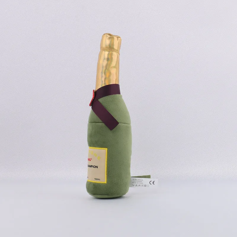 New Pet Supplies sounding plush toy creative cartoon simulation beer bottle dog toy with squeaker