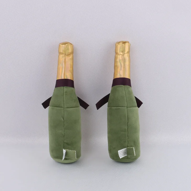 New Pet Supplies sounding plush toy creative cartoon simulation beer bottle dog toy with squeaker