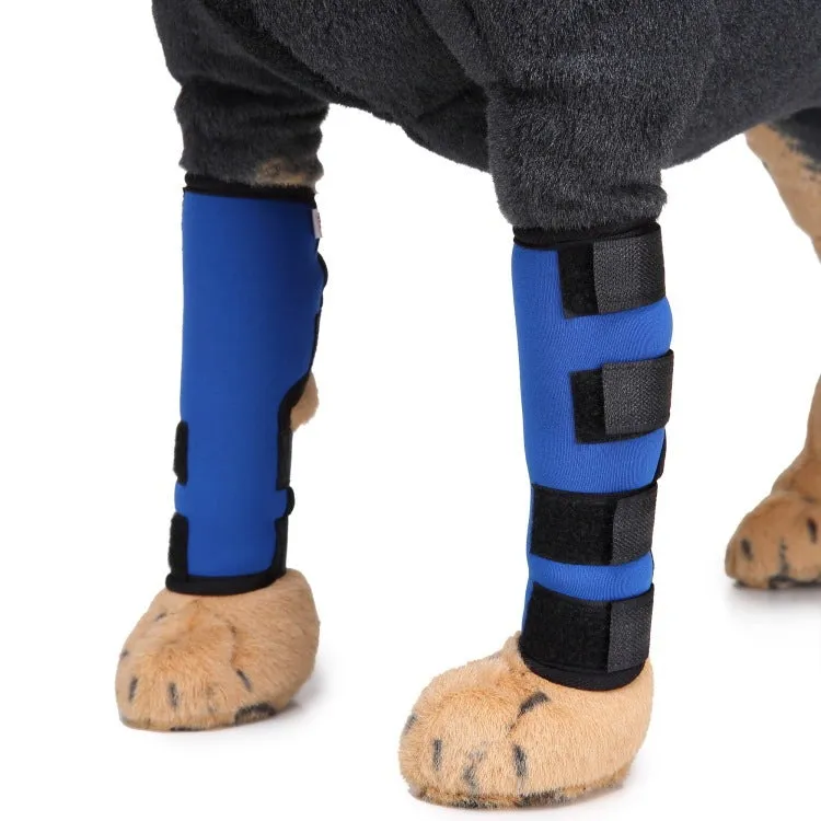Black dog leg brace neoprene wrap for small medium large dogs recovery support