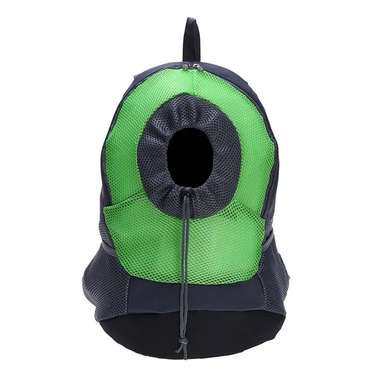 Pet travel backpack in breathable mesh with leather trim for small dogs and cats, multiple colours available