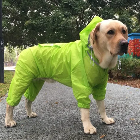 Waterproof dog raincoat in Camouflage colour for large breeds like Border Collie and German Shepherd