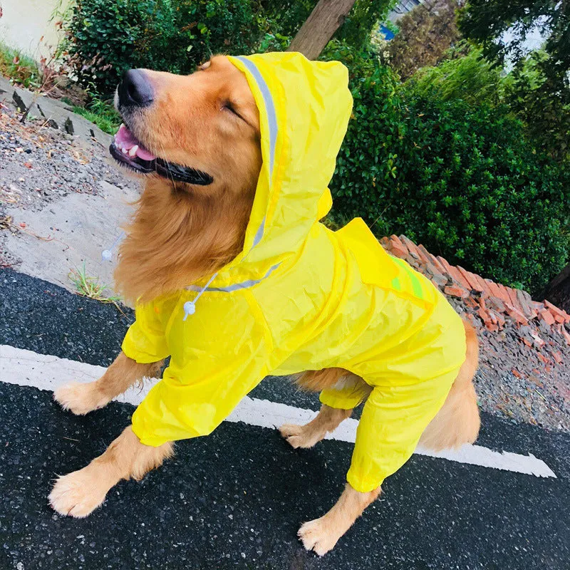 Waterproof dog raincoat in Camouflage colour for large breeds like Border Collie and German Shepherd