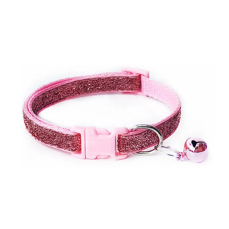 Pet dog cat collar made from woven PP material with quick-release buckle in bright colour