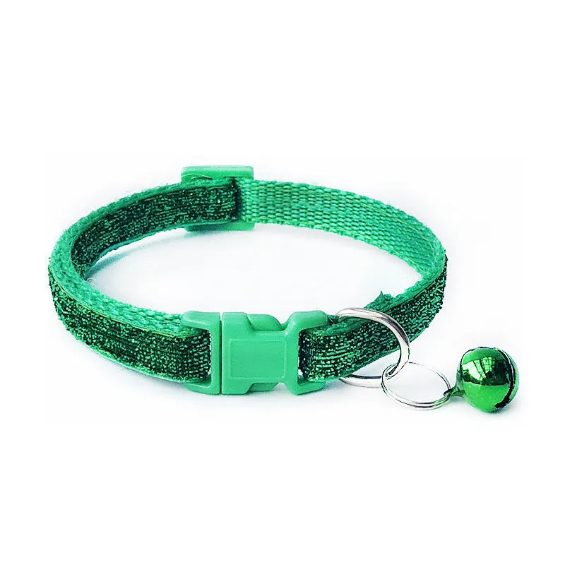 Pet dog cat collar made from woven PP material with quick-release buckle in bright colour