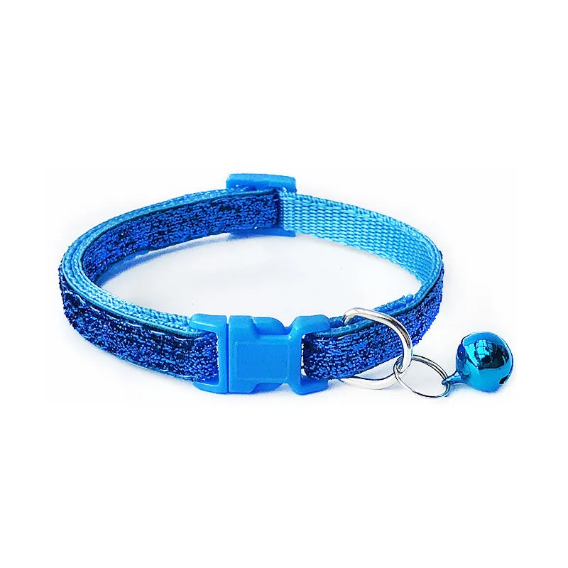 Pet dog cat collar made from woven PP material with quick-release buckle in bright colour