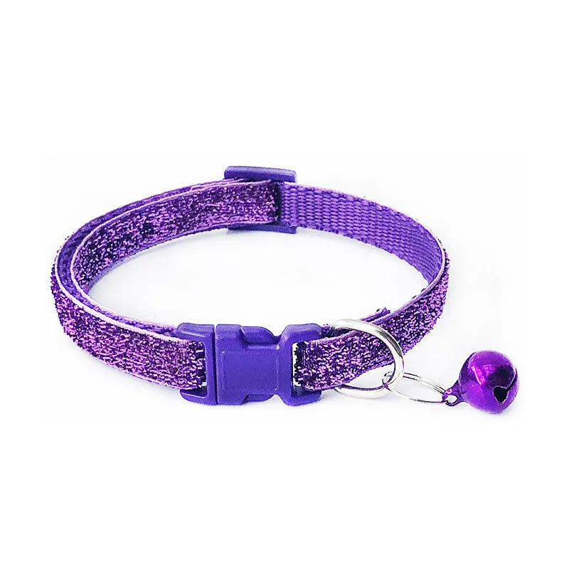 Pet dog cat collar made from woven PP material with quick-release buckle in bright colour