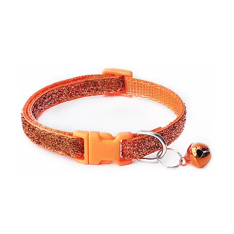 Pet dog cat collar made from woven PP material with quick-release buckle in bright colour