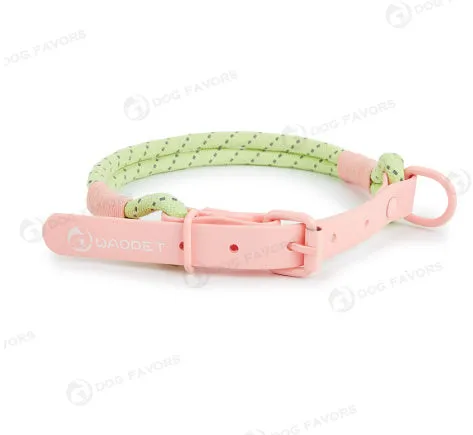 Solid colour PVC dog hand holding rope showing dark red purple yellow and taoyao green colour options