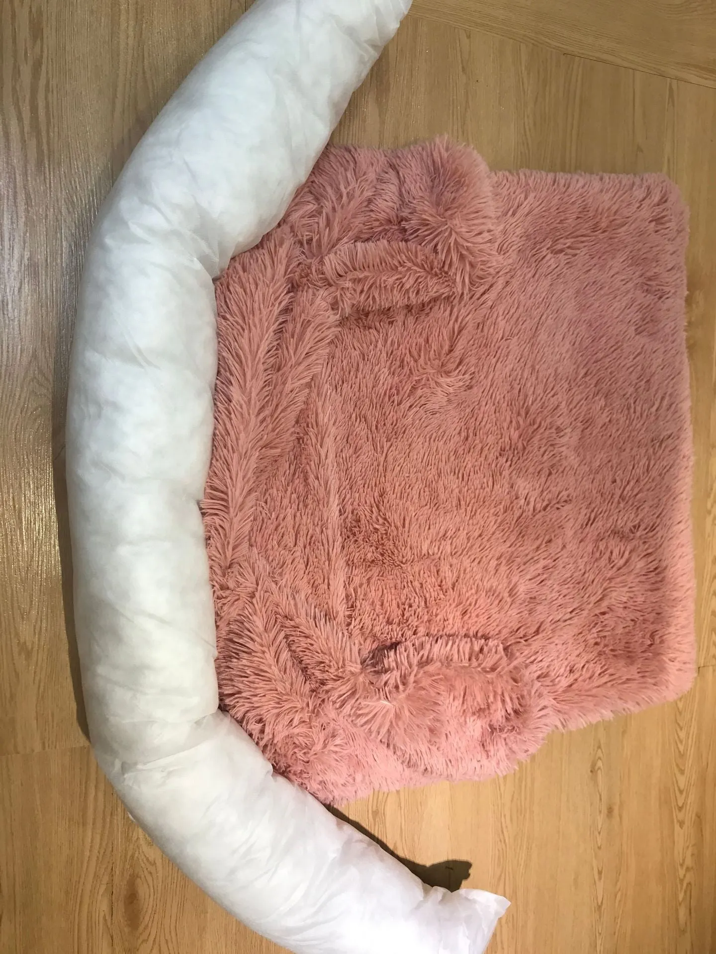 Plush removable and washable blanket pet nest in gradient gray cotton for cats and dogs