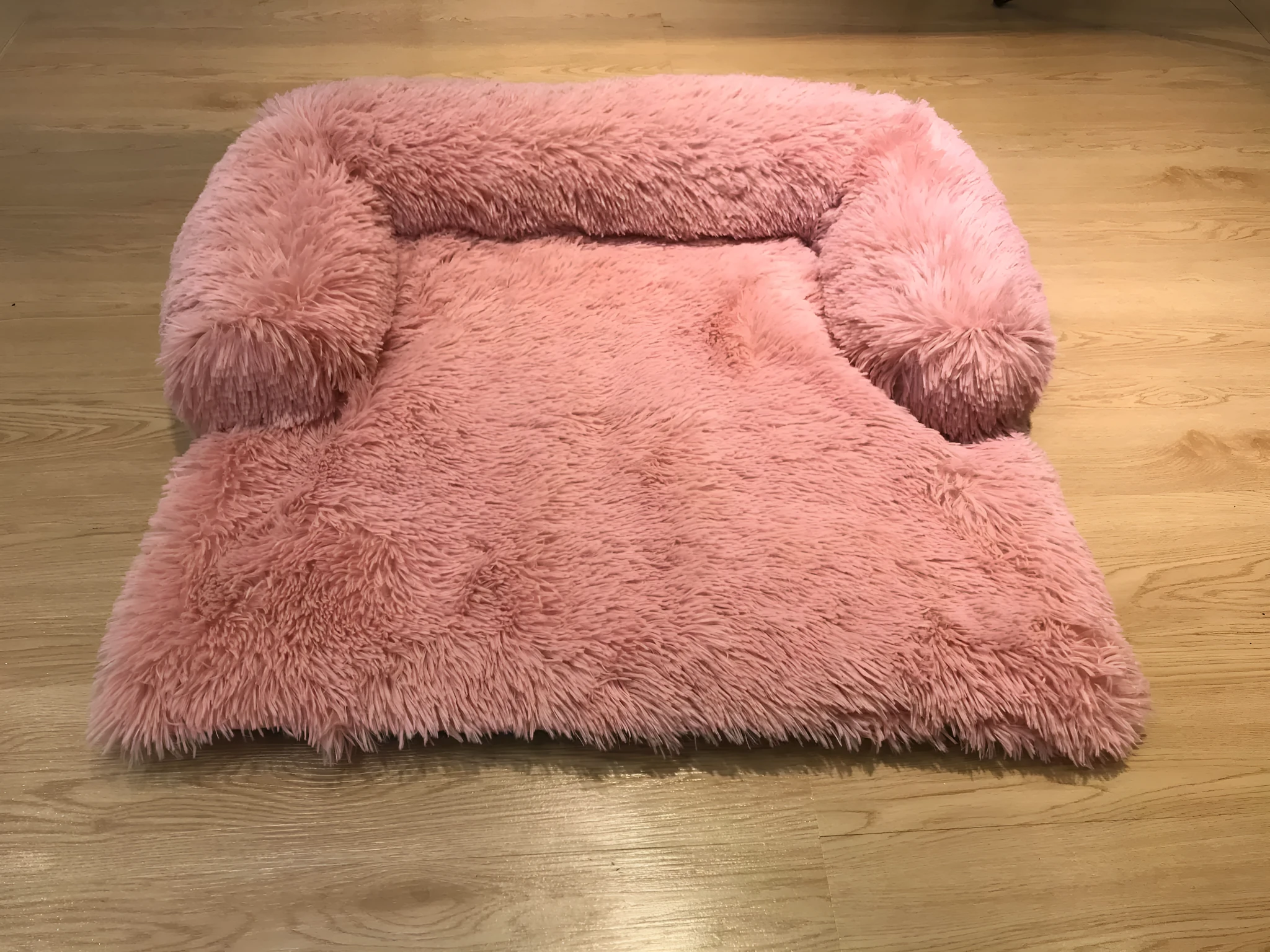 Plush removable and washable blanket pet nest in gradient gray cotton for cats and dogs