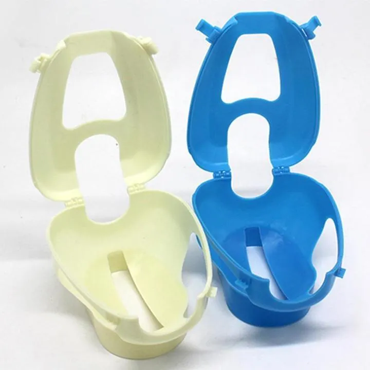 Light blue plastic racing pigeon holder with fixed frame rack on white background