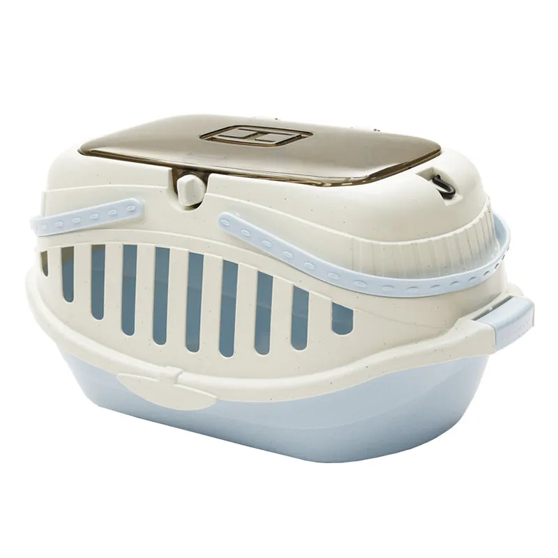 Macaron multipurpose carrying case for small pets in blue PP resin with anti-pressure and anti-corrosion features