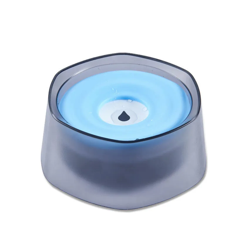 Pet buoyancy drinking bowl splash-proof floating water bowl for cats and small dogs in blue