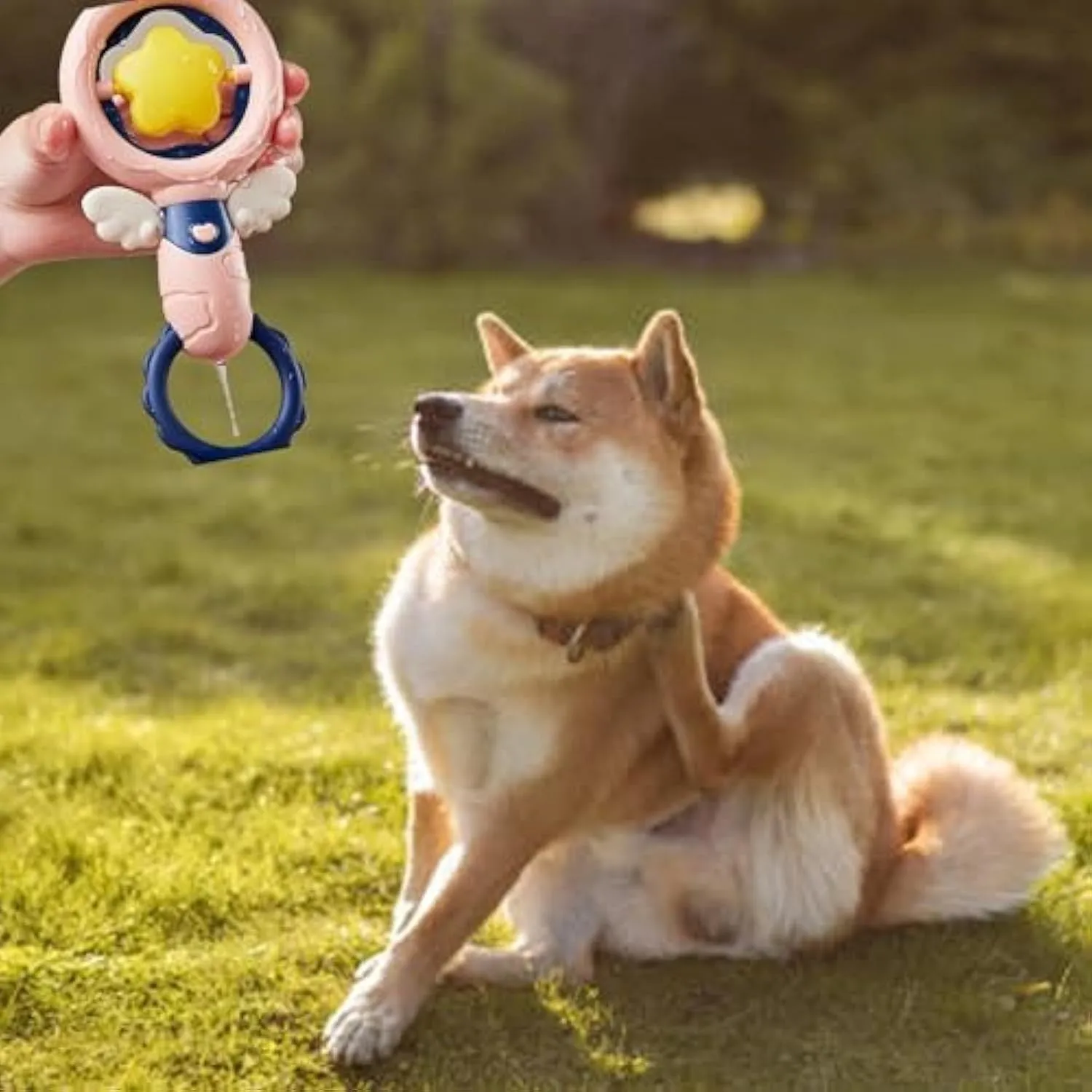Set of four durable interactive dog toys including chew-resistant squeaky toys and dental cleaning toys for large breed dogs