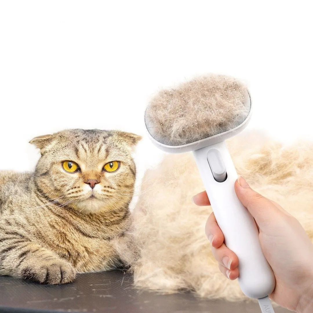 New Style Cat Hair Comb Cleaner white upgrade one button hair removal for cats