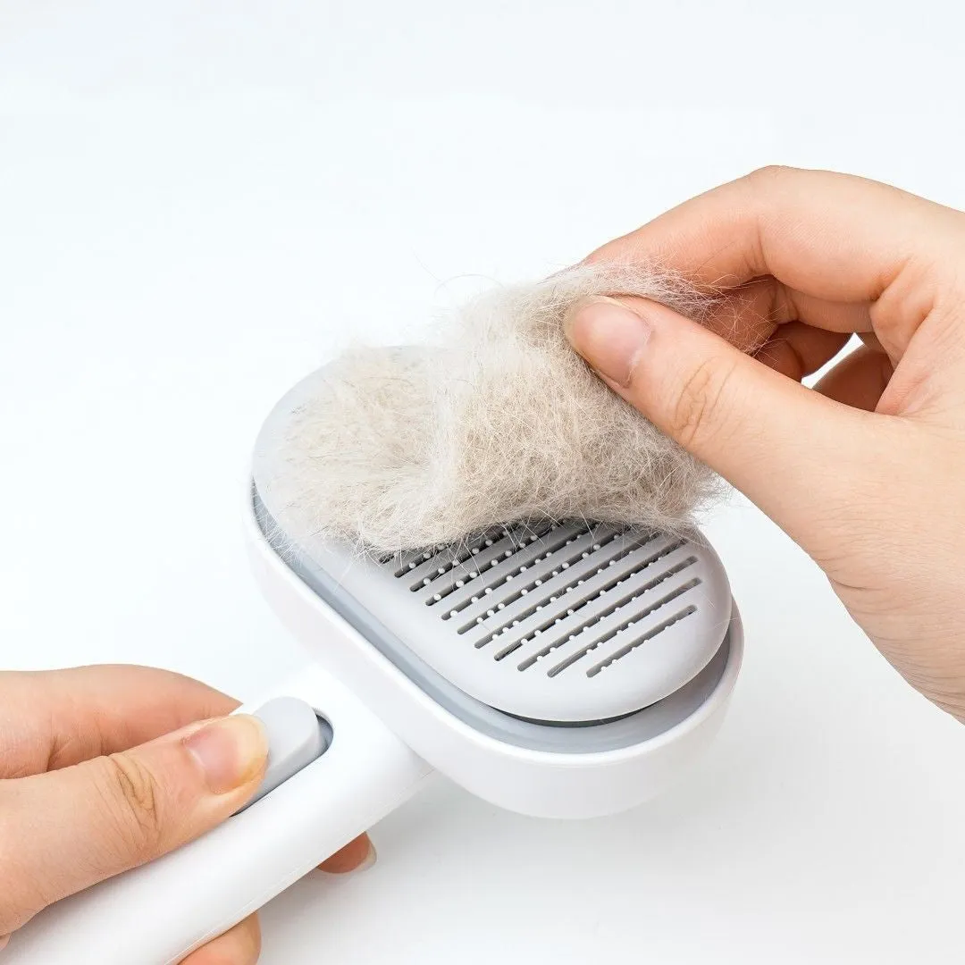New Style Cat Hair Comb Cleaner white upgrade one button hair removal for cats