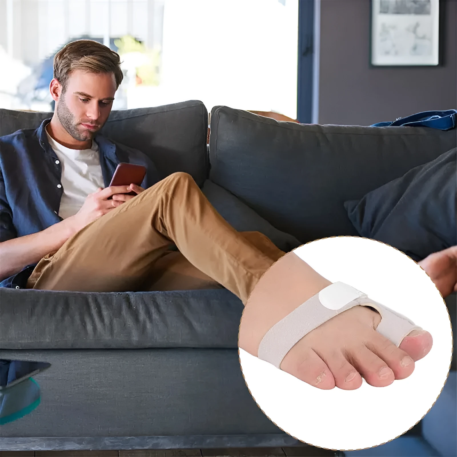 Toe fracture protective sleeve with steel bar in black fabric