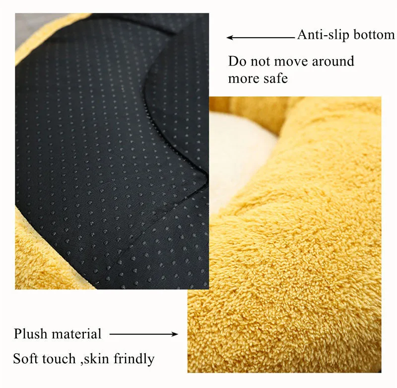 Corgi shaped plush pet bed for dogs and cats with PP cotton filling in three size options