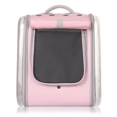 Pet carrier backpack made of polyester for outdoor cat travel in a pure colour option