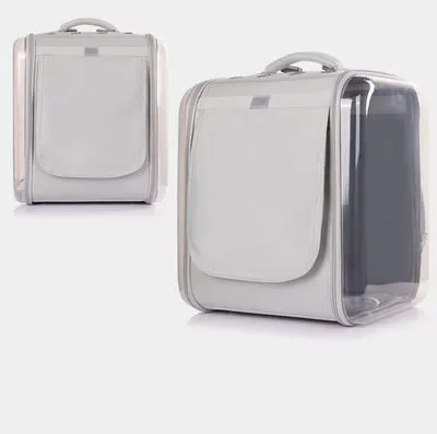 Pet carrier backpack made of polyester for outdoor cat travel in a pure colour option